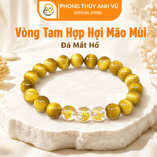 Vòng phong thủy tuổi hợi - vòng tay tam hợp quý nhân hợi mão mùi - mắt hổ tự nhiên - may mắn tài lộc
