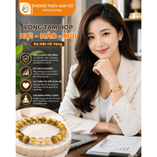 Vòng phong thủy tuổi hợi - vòng tay tam hợp quý nhân hợi mão mùi - mắt hổ tự nhiên - may mắn tài lộc