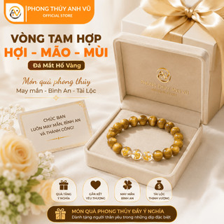 Vòng phong thủy tuổi hợi - vòng tay tam hợp quý nhân hợi mão mùi - mắt hổ tự nhiên - may mắn tài lộc