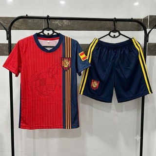 [CÓ IN TÊN] Bộ áo bóng đá trẻ em TB.N DỎ, đủ size cho bé 8-56kg, chất thun lạnh thoáng mát Top Kid