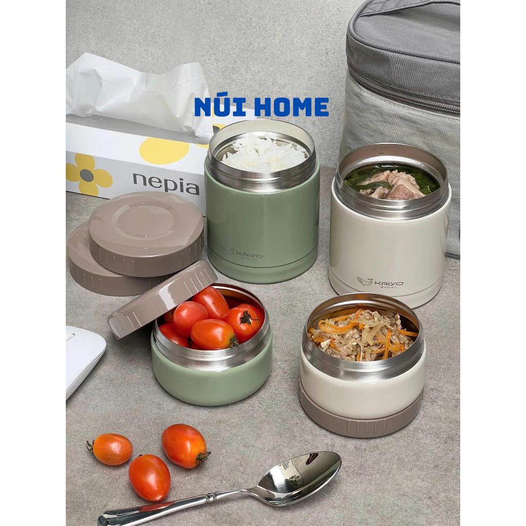 Bộ Hộp Cơm Giữ Nhiệt Inox 304 Kaiyo 4 Món Kèm Túi Giữ Nhiệt Cho Dân Văn Phòng, Học Sinh