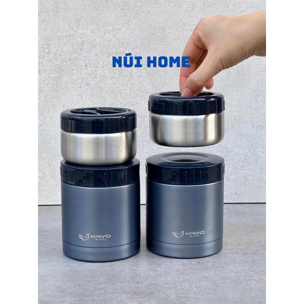 Bộ Hộp Cơm Giữ Nhiệt Inox 304 Kaiyo 4 Món Kèm Túi Giữ Nhiệt Cho Dân Văn Phòng, Học Sinh