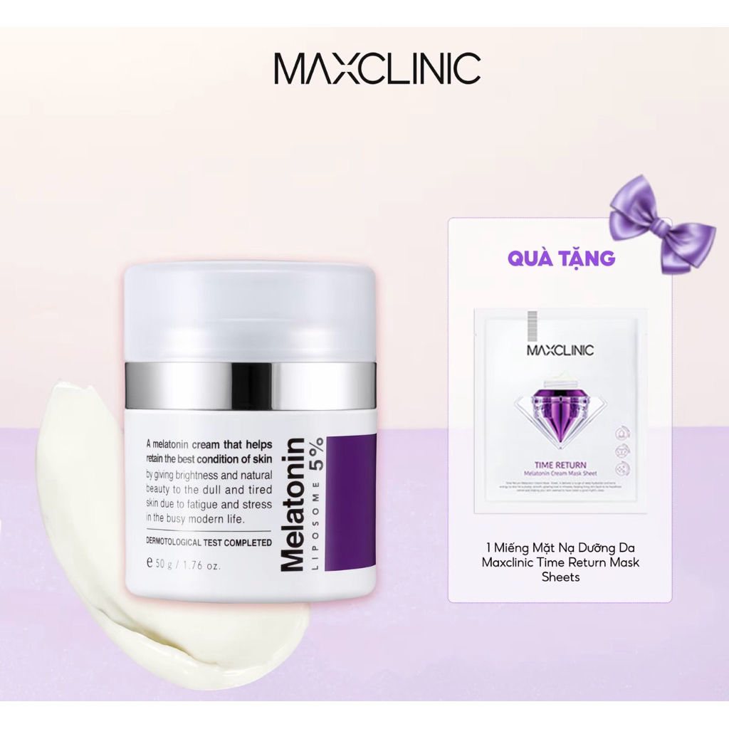Kem Dưỡng Trắng Da Mờ Nám,Tàn Nhang, Chống Lão Hóa Maxclinic Time Return Melatonin Cream 50g-ThyLee