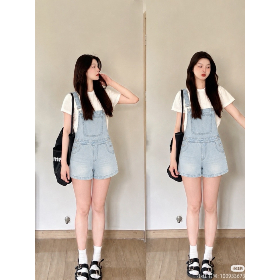 Quần Yếm Jean Nữ CHEZI HOUSE -Vải Jean Qccc Dáng Ngố Đùi 3 Màu Cực Đẹp Trendy #8640-42 Phối đồ Trẻ Trung Năng Động