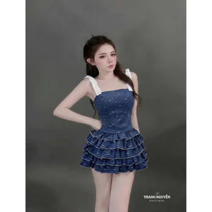 Set tim nơ phối mix chân vay tầng bèo Size Sm