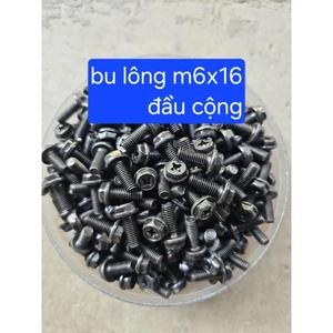 bu lông m6x16 đen đầu cộng ren 1.0 dùng cho các dòng xe máy và xe điện