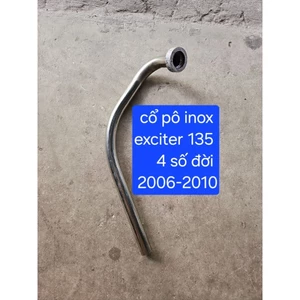 cổ pô cuống pô inox bóng exciter 135 4 số đời từ 2006 đến 2010