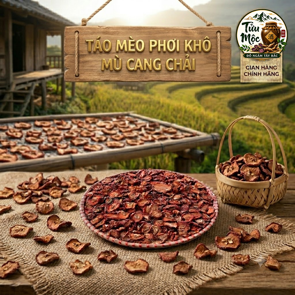 Táo mèo khô Tửu Mộc Đồ Ngâm Tây Bắc táo mèo khô ngâm tửu táo mèo Tây Bắc hàng chuẩn loại 1 đỏ đẹp