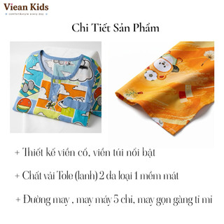 Combo 3 bộ đồ tole bé trai tay ngắn quần đùi hoạ tiết ngẫu nhiên