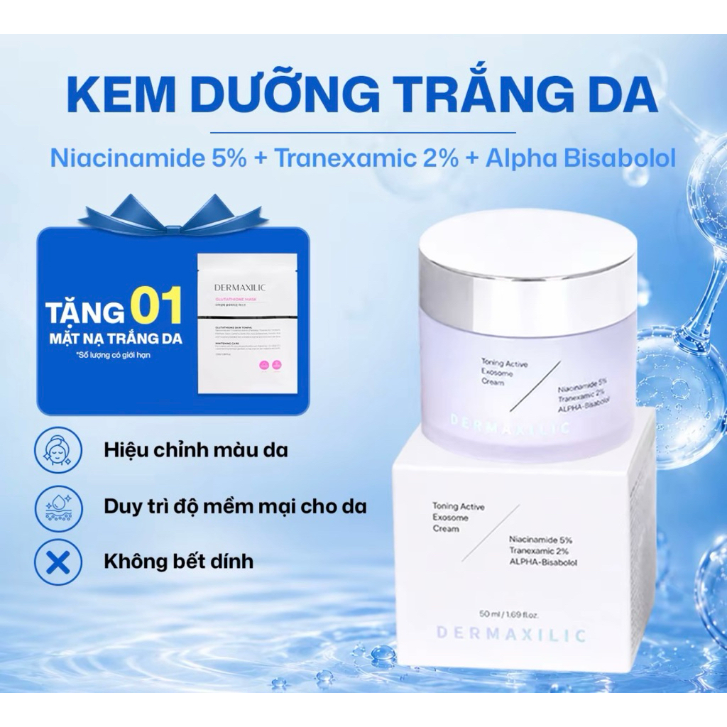 Combo Kem Nám Sạm Tàn Nhang DERMAXILIC Dưỡng Da, Chống Lão Hoá Cao Cấp, Chính Hãng Hàn Quốc
