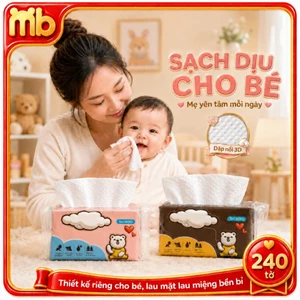 Giấy ăn rút cao cấp 240 tờ 4 lớp – Mềm mịn như nhung, không tẩy trắng, không huỳnh quang. Thấm hút siêu tốt