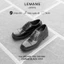 Giày tây Mũi Vuông The Square Toe Oxford LEMANS Black VO01.1 - Da Bò, Đế cao su 4cm, BH 24T