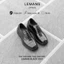 Giày tây Mũi Vuông The Square Toe Oxford LEMANS Black VO01.1 - Da Bò, Đế cao su 4cm, BH 24T