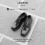 Giày tây Mũi Vuông The Square Toe Oxford LEMANS Black VO01.1 - Da Bò, Đế cao su 4cm, BH 24T