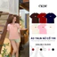 Áo Thun Nữ Cổ V Logo In Nổi Thun Cotton cao cấp dày dặn mềm mịn vải mát nhẹ CKOR