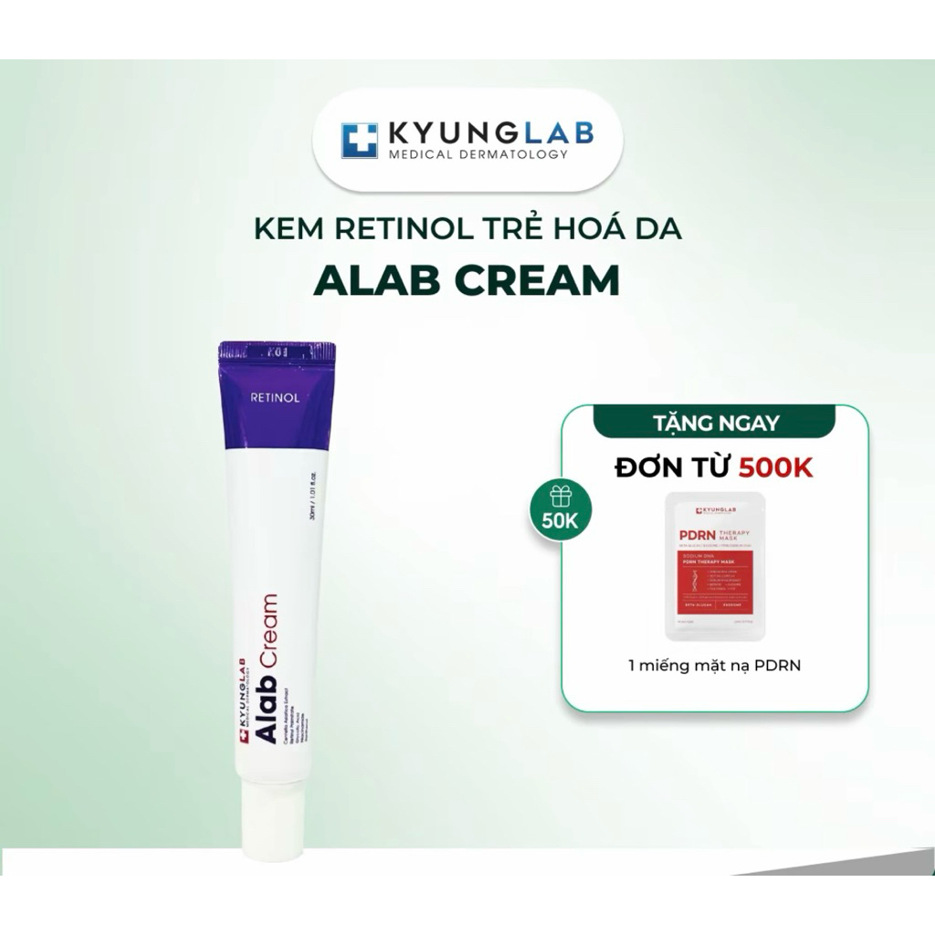 (Mua kem tặng 1 nạ)Kem retinol chống lão hoá tái tạo làn da KyungLab Alab Cream 30ml-ThyLee