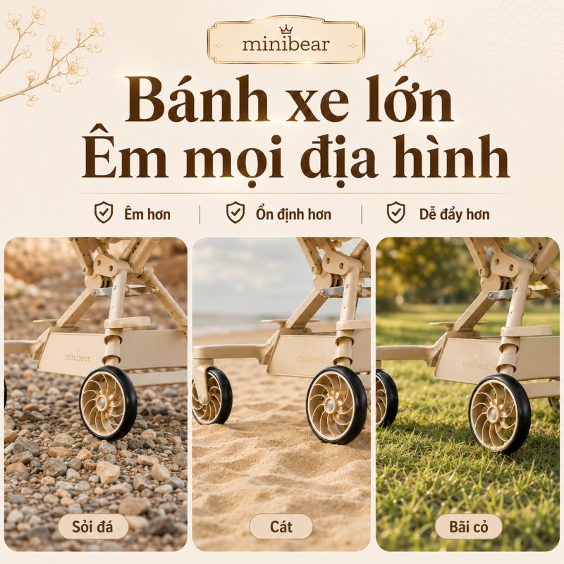 Xe đẩy cao cấp cho bé M1 PRO – Nhật Bản, gấp gọn tiện lợi, có nhạc, chống sốc tốt, dành cho trẻ sơ sinh