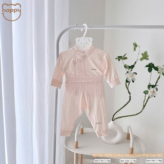 Bộ sơ sinh Happy Kids Chất liệuu QC chính phẩm- 100% Cotton Yocell sinh thái gân nổi, đảm bảo mềm mại- co dãn 4 chiều