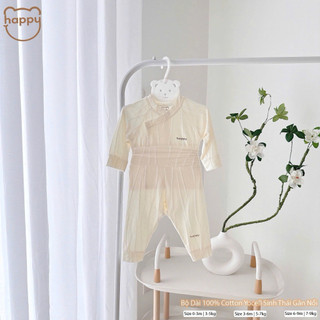 Bộ sơ sinh Happy Kids Chất liệuu QC chính phẩm- 100% Cotton Yocell sinh thái gân nổi, đảm bảo mềm mại- co dãn 4 chiều