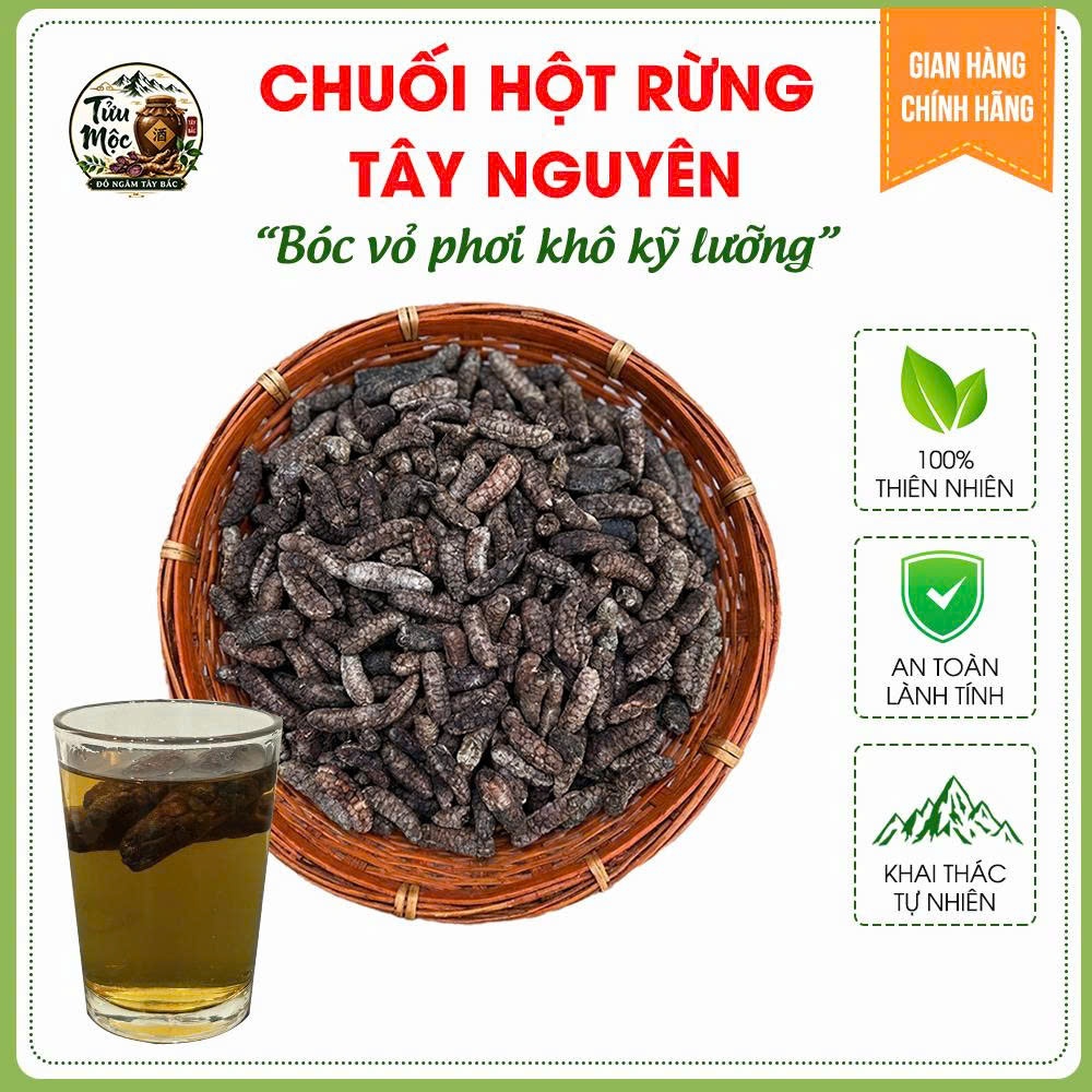 Chuối hột khô Tửu Mộc Đồ Ngâm Tây Bắc chuối hột rừng ngâm tửu chuối hột sấy khô nguyên quả