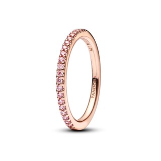 Nhẫn Pandora Timeless Phủ Vàng Hồng 14K Đính Đá Lấp Lánh - Sparkling Pink Band Ring