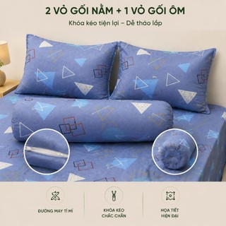 Bộ Ga Gối Cotton Thắng Lợi 4 Món Size 1m6 Ga Bọc Chun Cotton Mềm Mại Thoáng Mát Nệm Cao 3-15cm Aniva Bedding