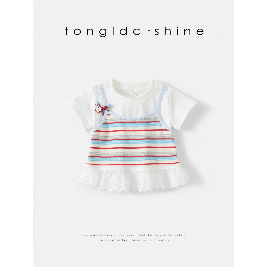 Set đồ bộ bé gái, set quần áo bé gái áo cotton phối bèo kèm quần dài chất jean mềm dễ thương đi học đi chơi Size 12-38kg