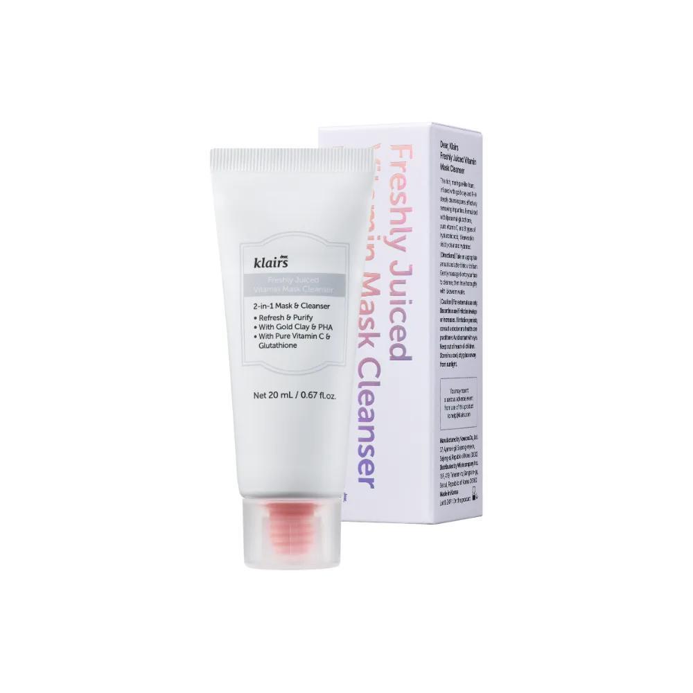 [Minisize] Sữa rửa mặt Dear, Klairs Freshly Juiced Vitamin Mask Cleanser hỗ trợ làm sáng da 20ml