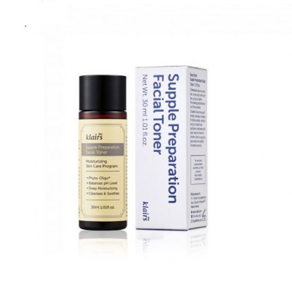 [Minisize] Nước hoa hồng Dear, Klairs Supple Preparation Facial Toner mini hỗ trợ làm dịu da 30ml
