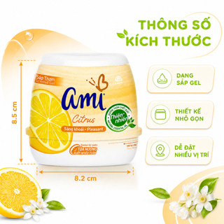 Sáp Thơm Ami 180g Khử Mùi Hiệu Quả Khử Mùi Ẩm Mốc GD07 - Sáp Thơm Phòng Khử Mùi Không Khí An Toàn