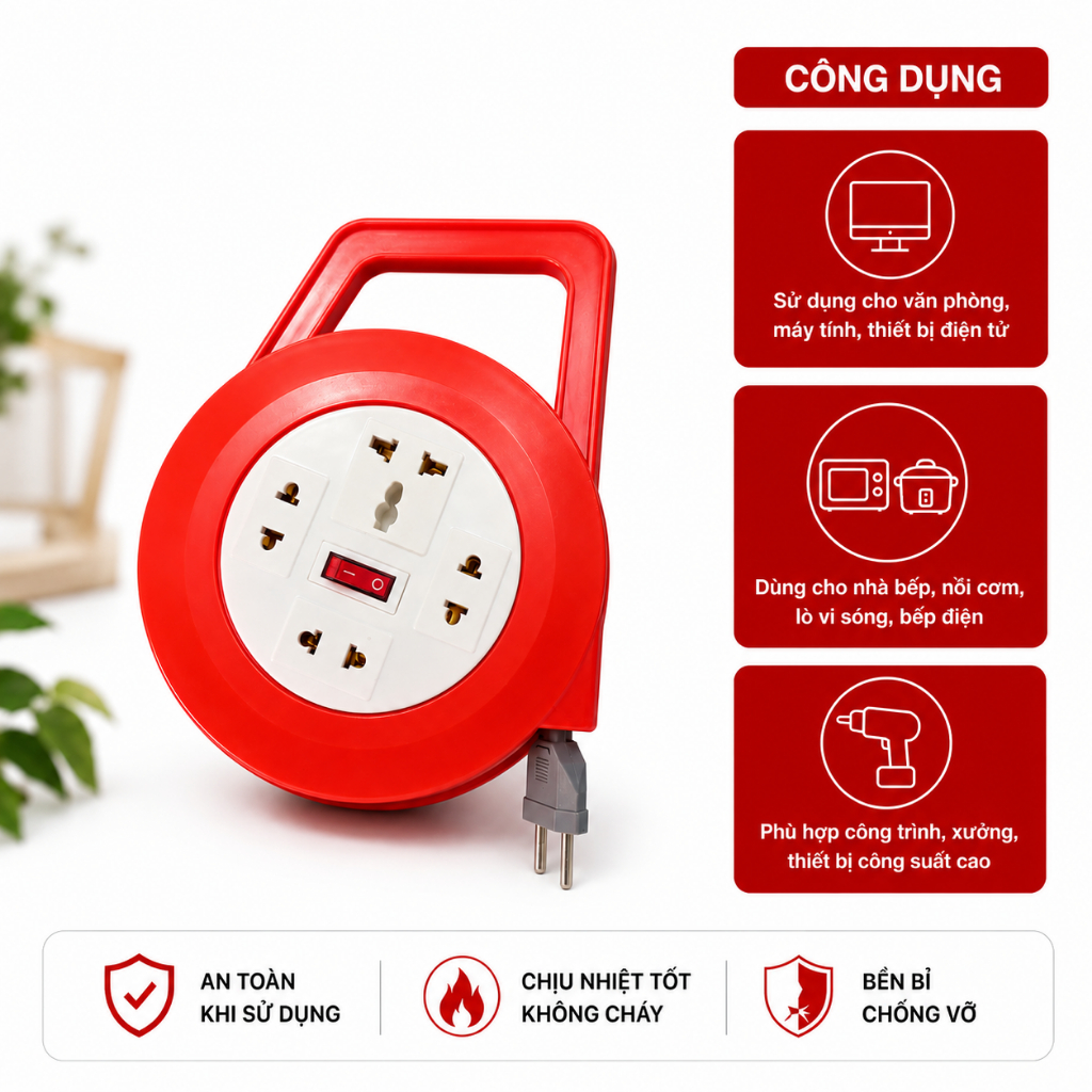 🎁 HOT HOT 🎁 Ổ ĐIỆN QUAY 4 LỖ DI ĐỘNG CÓ CÔNG TẮC
