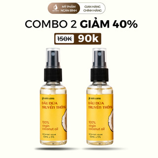 Dầu dừa nguyên chất Ngân Bình 50ml - Dạng xịt dưỡng tóc, ủ tóc, cấp ẩm da