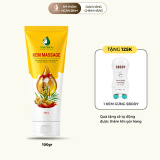 [TẶNG LĂN] Kem Massage Ngân Bình 100g | Massage Body Hỗ Trợ Săn Chắc Da Eo Mông Đùi