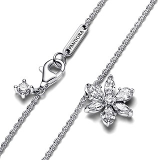 Dây Chuyền Pandora Timeless Mặt Hoa 6 Cánh Đá Trong Suốt size 45cm - Sparkling Herbarium Cluster Pendant Necklace
