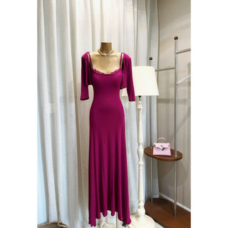 Set Váy Thun Body Maxi Ngực Ren Mix Cardigan Chuẩn Đoàn Thương