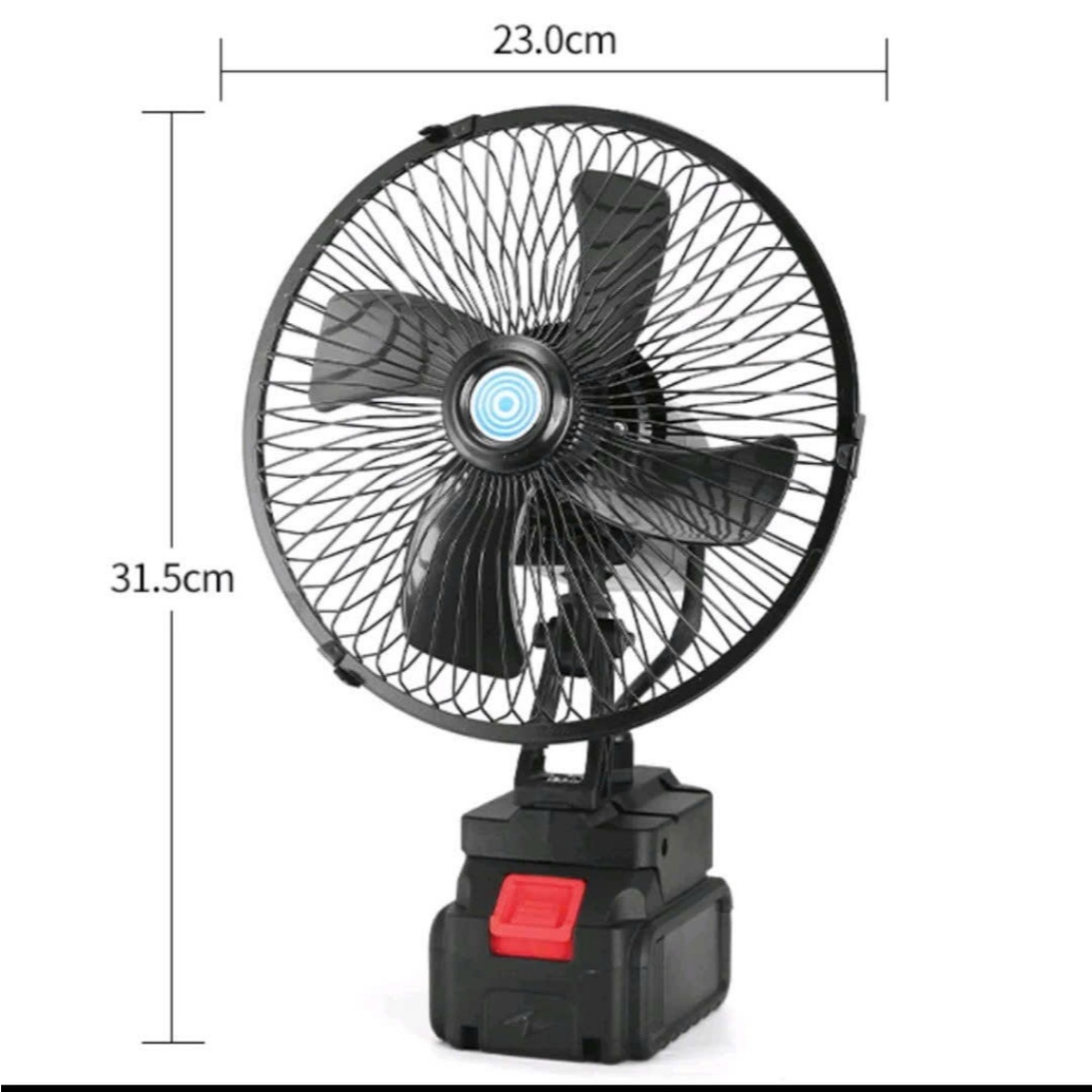 Quạt Tích Điện Chân Pin Makita 20 Cell, Quạt Để Bàn Lồng Sắt 8 Inch, 2 Cấp Độ Gió, Dùng Liên Tục 8-10 Giờ, Kèm Pin Và Sạ