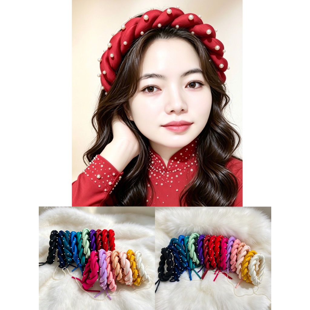 mấn đội đầu lụa điểm ngọc xinh cho mẹ và bé(trẻ 1-2 tuổi báo shop)