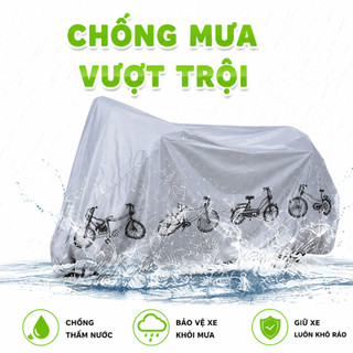 Bạt Phủ Xe Máy Che Nắng Mưa Bụi Bẩn Chống Nước GD11 - Bạt Trùm Phủ Xe Máy Xe Đạp Chống Nước