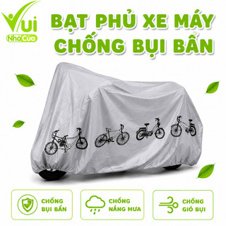 Bạt Phủ Xe Máy Che Nắng Mưa Bụi Bẩn Chống Nước GD11 - Bạt Trùm Phủ Xe Máy Xe Đạp Chống Nước