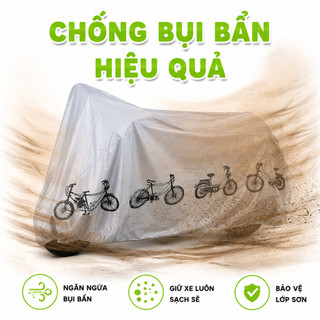 Bạt Phủ Xe Máy Che Nắng Mưa Bụi Bẩn Chống Nước GD11 - Bạt Trùm Phủ Xe Máy Xe Đạp Chống Nước