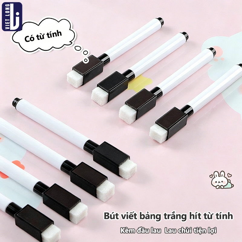 Bút Lông Viết Bảng Nhiều Màu Xóa Được – Combo 8 Cây Có Nam Châm Cho Bé, Dùng Viết Bảng Trắng & Vẽ Tranh, Khô Nhanh Không