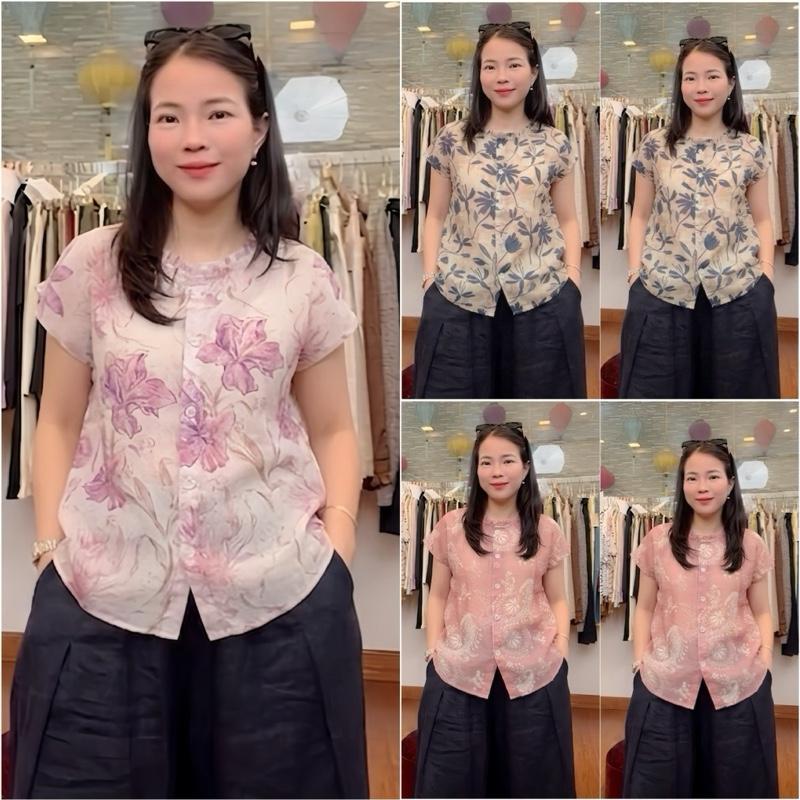 HT49. Áo Voan Tơ Hoa Tay Rơi Size 40-70kg Chất Liệu Mềm Nhẹ Mát Hạn Chế Nhăn