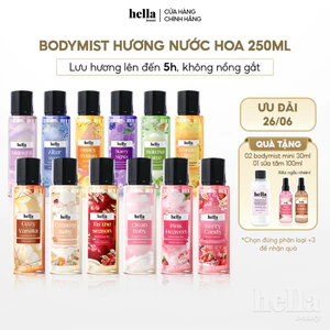 Xịt thơm body mist hương nước hoa Hella Beauty 250ml lưu hương lâu,an toàn cho da