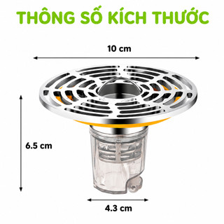 Nắp Cống Ngăn Mùi Thoát Nước Nhà Vệ Sinh GD36 - Phễu Thoát Sàn Ngăn Mùi Nắp Cống Chống Hôi Chống Tắc