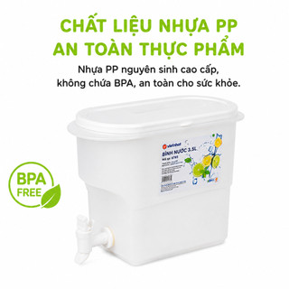 Bình Đựng Nước Có Vòi Việt Nhật 3.5L Có Nắp Đậy GD44 - Bình Nước Có Vòi Việt Nhật Tiệc Và Dã Ngoại