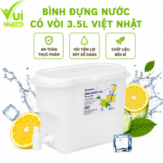 Bình Đựng Nước Có Vòi Việt Nhật 3.5L Có Nắp Đậy GD44 - Bình Nước Có Vòi Việt Nhật Tiệc Và Dã Ngoại
