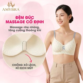 [ AMYBRA BST HÈ ] Áo Ngực Nữ Đúc Su Họa Tiết Chấm Bi Đính Nơ – Áo Lót Nữ Không Gọng Mút 1Cm Nâng Đỡ V1 AMYBRA A967