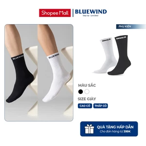 Tất Nam Nữ Cổ Cao BLUEWIND Thoáng Khí, Chất Vải Cotton Co Giãn, Thấm Hút Mồ Hôi, Khử Mùi 82202