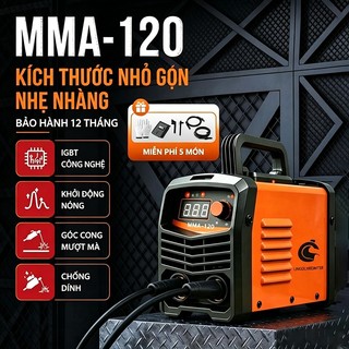 Máy hàn MMA-120 220V IGBT - Nhỏ gọn nhẹ, tiết kiệm điện, dùng gia đình, BH 12 tháng