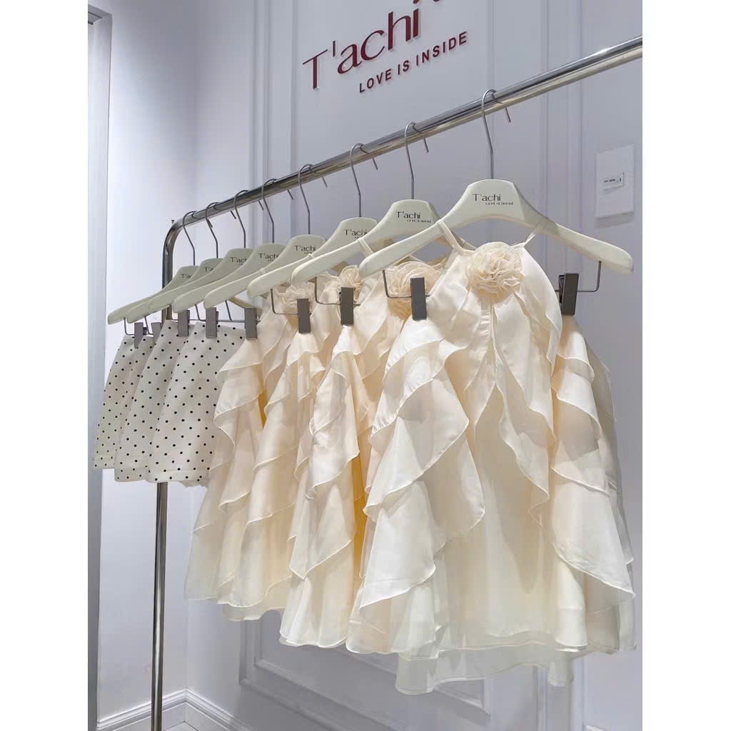 SET ÁO CỔ YẾM VOAN BÈO PHỐI CHÂN VÁY CHẤM BI, SET ĐỒ NỮ TIỂU THƯ DỄ THƯƠNG THANH LỊCH | MEOINDAHOUSE
